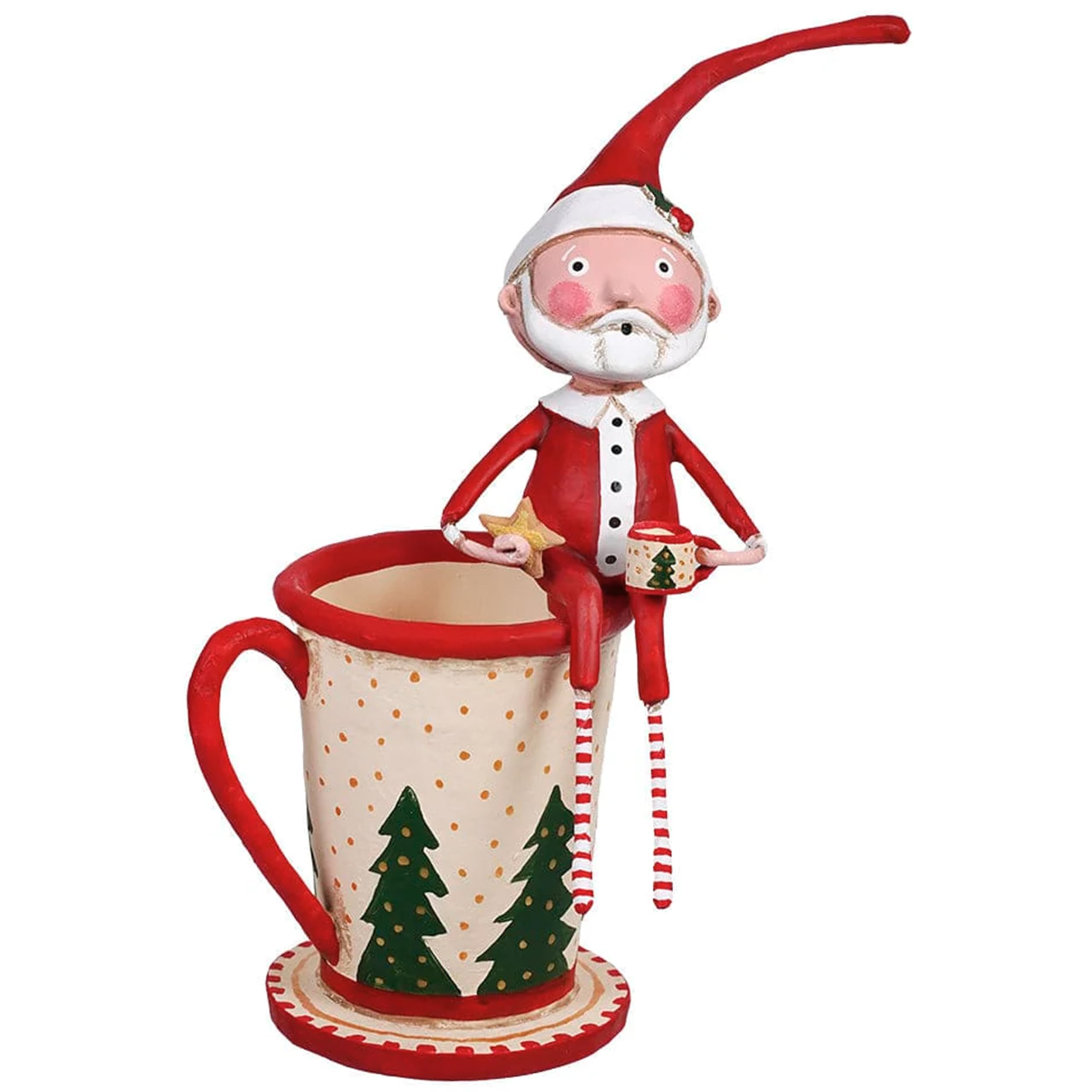 Amazon.com: Lori Mitchell Cocoa & Cookies Santa Polyresin